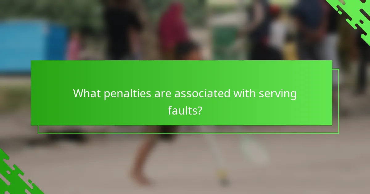 What penalties are associated with serving faults?